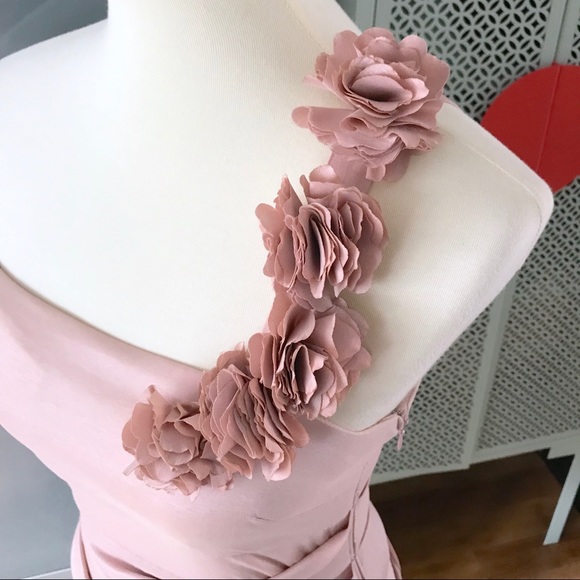 Hailey by Adrianna Papell Blush Bridesmaid Dress - Picture 3 of 7